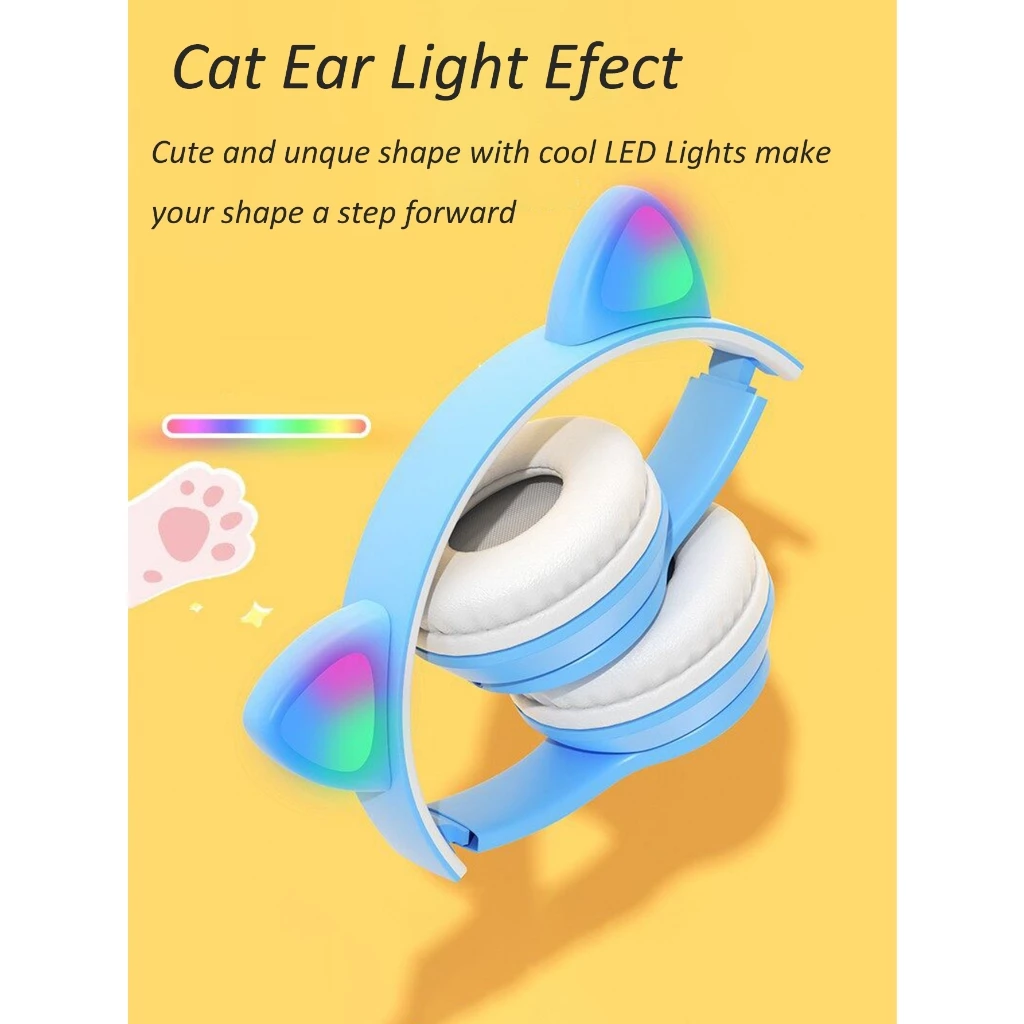 Audífonos P47M Cat Ear - diseño orejas de gato