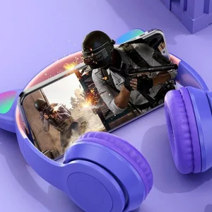 Audífonos P47M Cat Ear Bluetooth 5.0 para Gaming