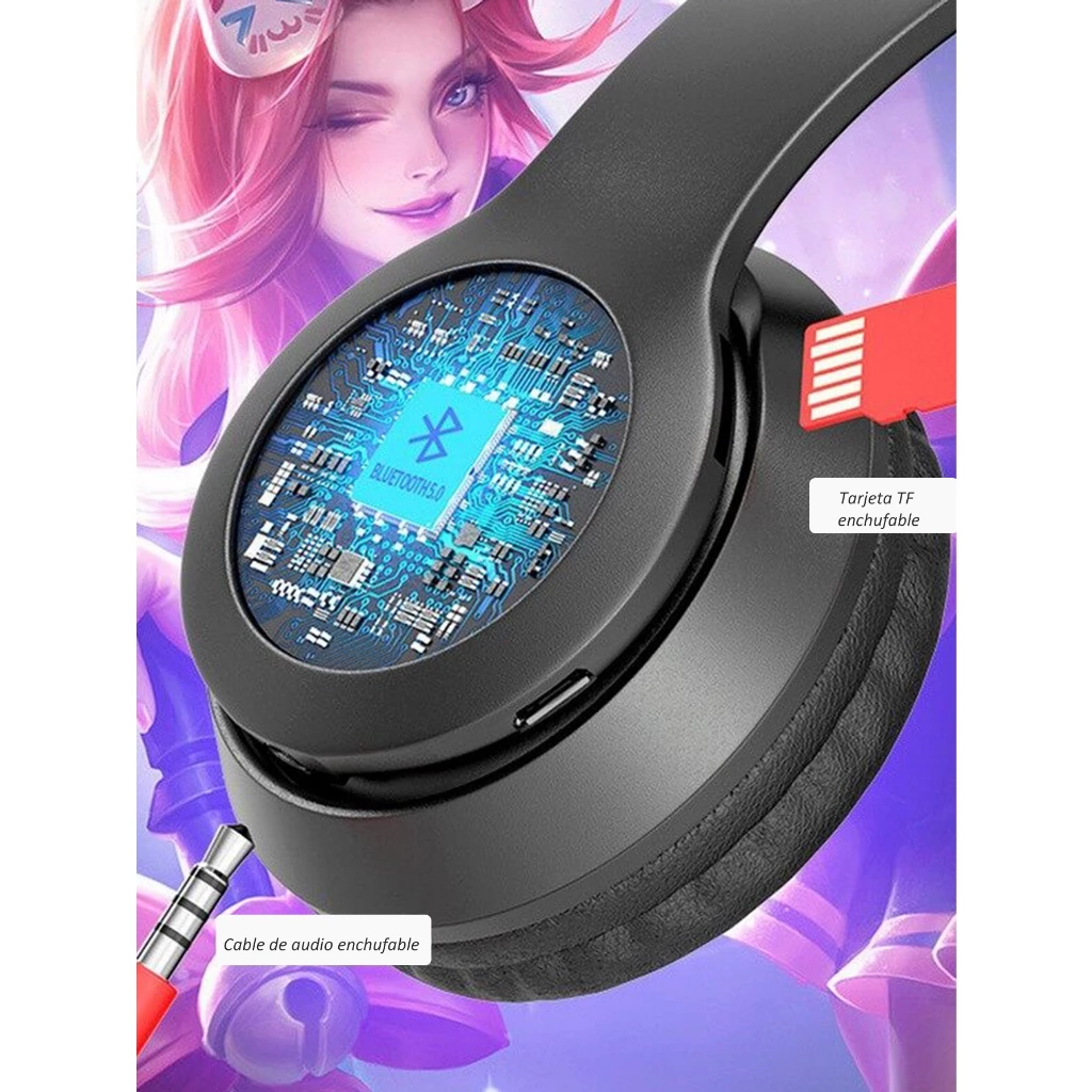 Audífonos P47M Cat Ear - uso en gaming