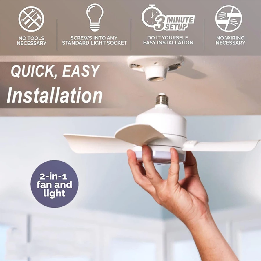 Ventilador de techo LERFM - luz LED