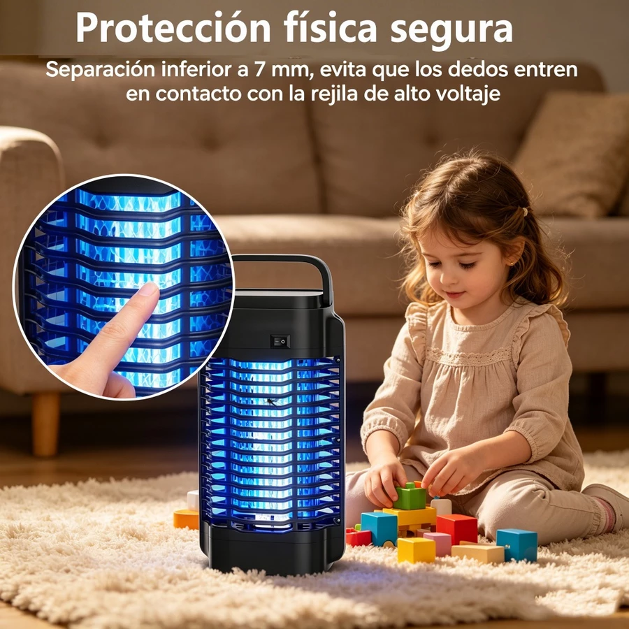 Lámpara mata insectos - detalle de la luz