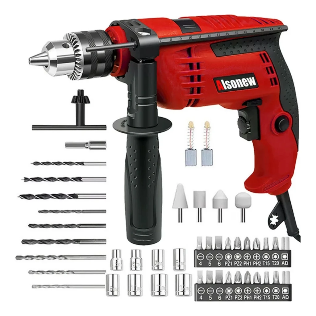 Taladro de Impacto 870W 110V con kit de brocas y accesorios
