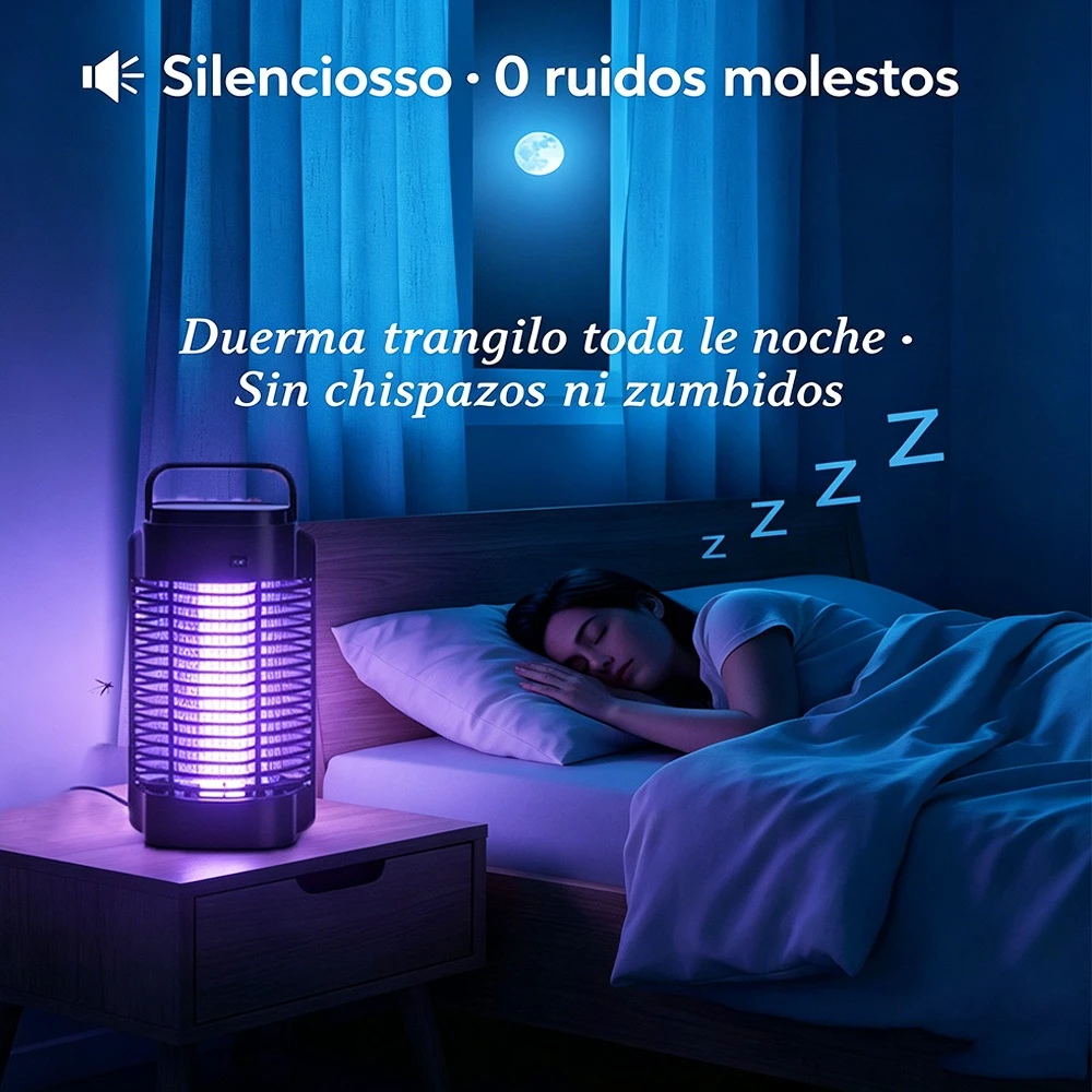 Lámpara mata insectos - colocación en exterior