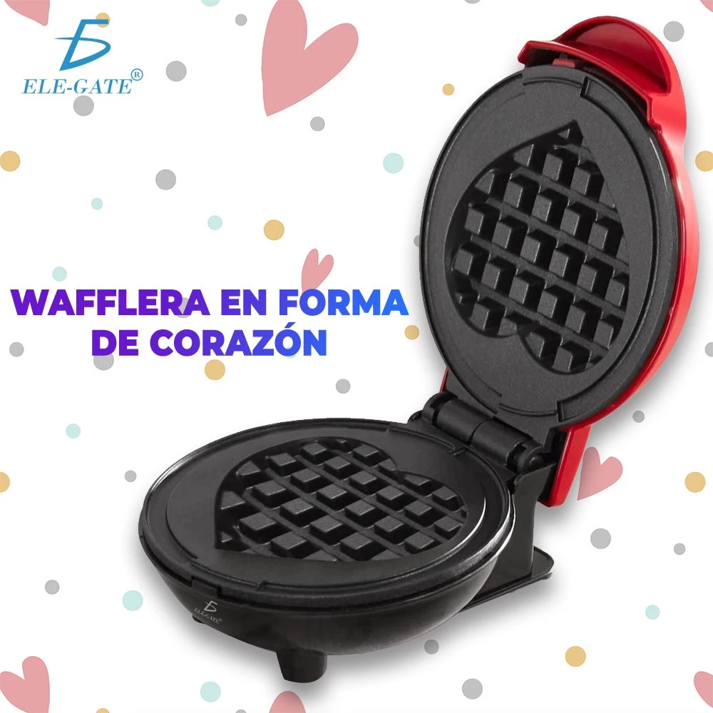 Mini waflera Ele-Gate - waffles en forma de corazón
