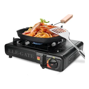 Estufa Parrilla Portátil de Gas 3 en 1 para Camping