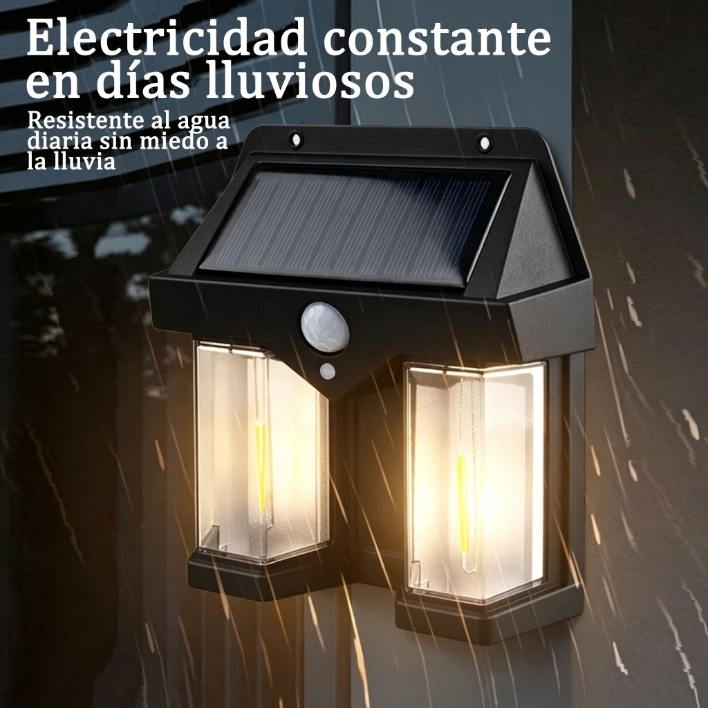 Luz solar de pared - uso en jardín