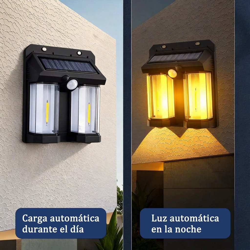 Luz solar de pared - detalle de acabado